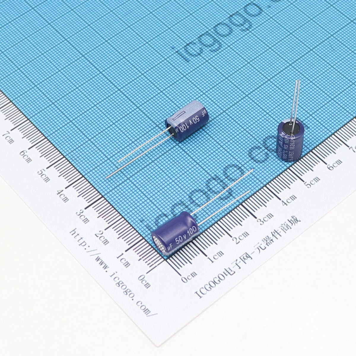 艾华 直插铝电解电容 100UF 50V φ 8*12 mm AiSHi ERS1HM101F12OT  RS 长寿命 高波纹 低阻抗 ±20%